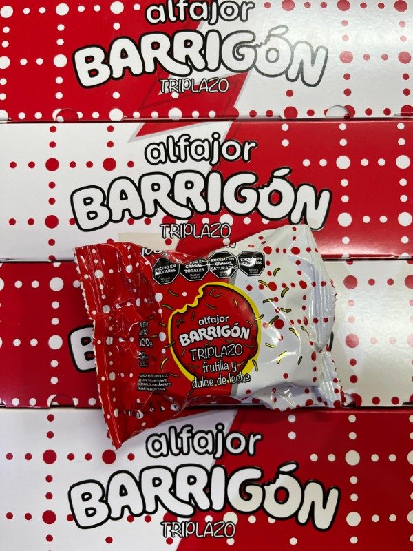 Producto - Alfajor Barrigón Triplazo Frutilla 100gr