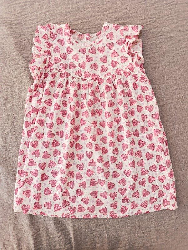 Producto - 12-18 MESES - Vestido de fibrana - Corazones