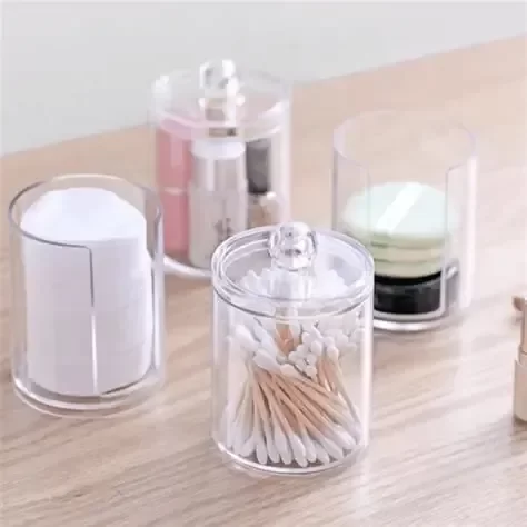 Producto - Porta algodón, hisopos de acrílico para tocador