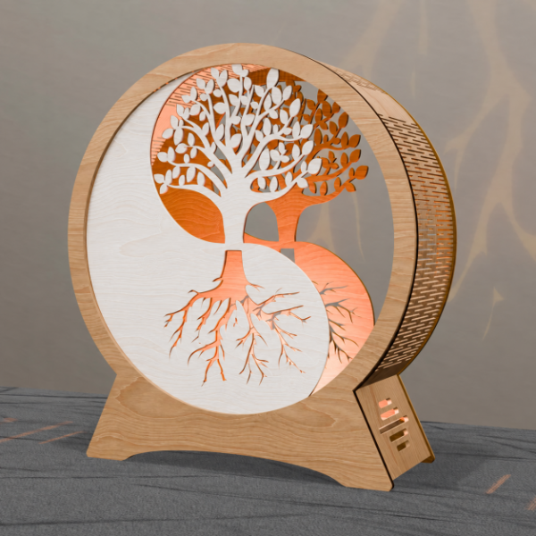 Producto - Lámpara Árbol de la Vida en Madera - Luz Cálida - 1