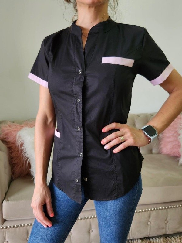 Producto - SIENA SPANDEX LIVIANO (Negra detalle Rosa )