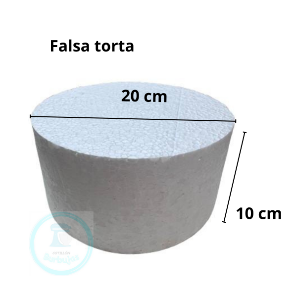 Producto - Piso para Torta Falsa 20 cm - altura 10 cm -