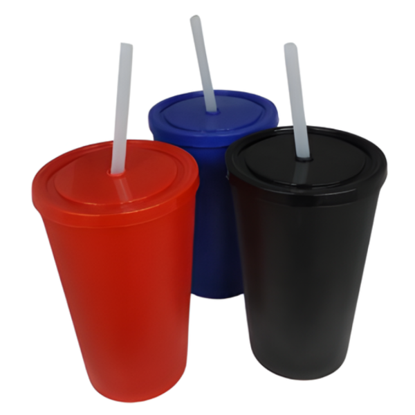 Producto - Vaso 500ml con tapa plana x1