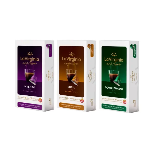 Producto - PACK 100 CAPSULAS NESPRESSO LA VIRGINIA A ELECCION.    Sabores en la descripcion