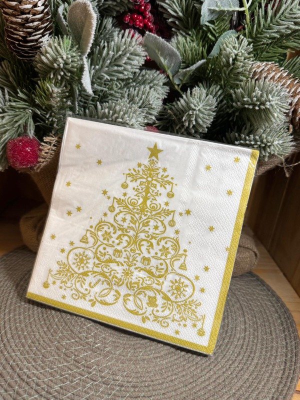 Producto - Servilletas x 12 Árbol dorado (Efectivo: 3.920)