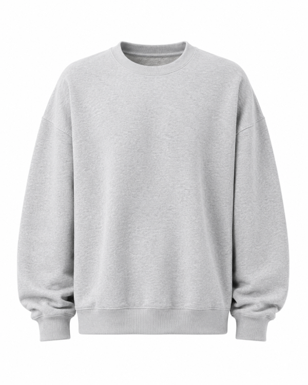Producto - Buzo cuello redondo - Over - Gris Melange - 2