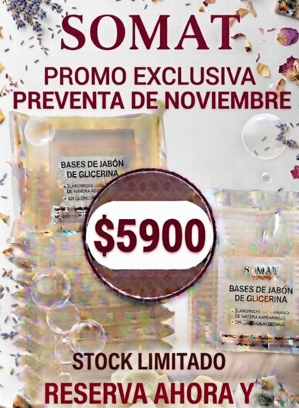 Producto - PREVENTA NOVIEMBRE  Base glicerina 1k ámbar o blanca ABONA 1 ENVIO C/20 KILOS