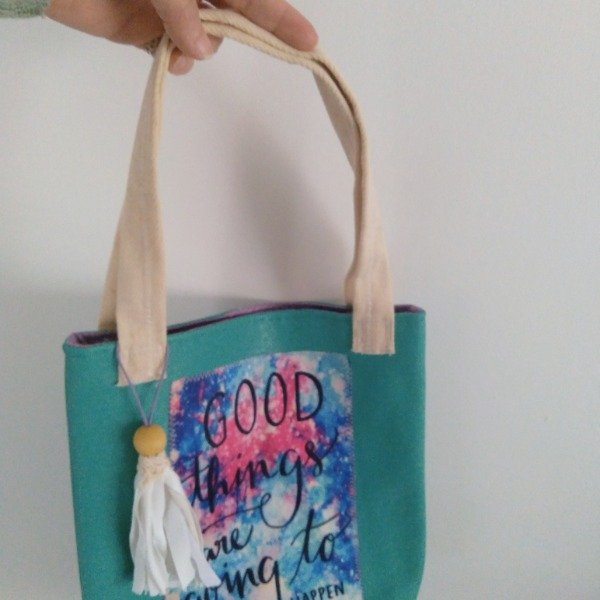 Producto - shopper cuerina Good things verde