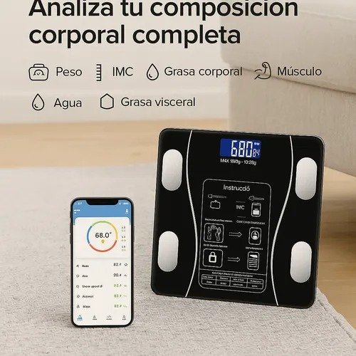 Producto - Balanza De Baño Bluetooth Familiar Ultra Slim 180kg