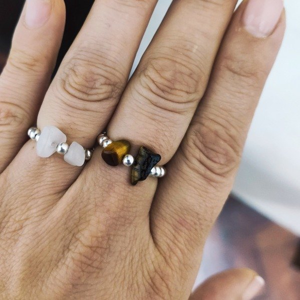 Producto - Anillo elastizado piedra natural (#871) - 1