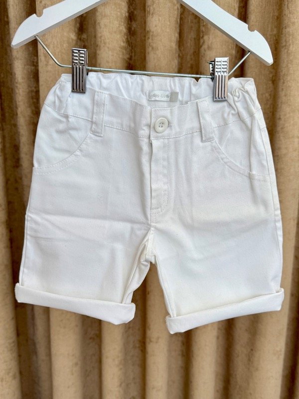 Producto - Bermuda BB Blanca con Botón Blanco