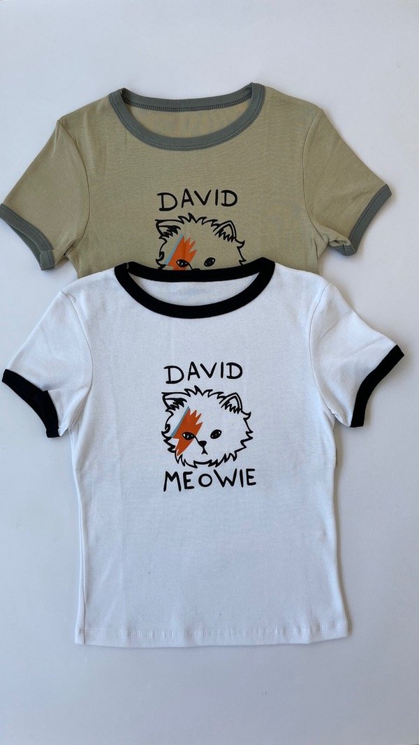 Producto - Baby tee DAVID MEOWIE