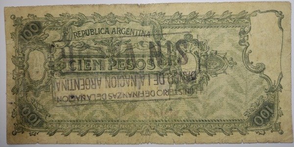 Producto - Billete argentina caja de conversión 100 pesos año 1927 B1687 Col 390d p#247b - 1