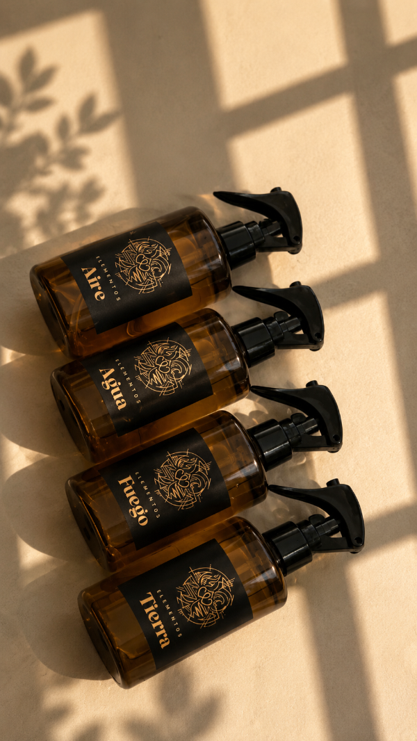 Producto - Home Spray/Textil LINEA ELEMENTOS SET COMPLETO 4 AROMAS