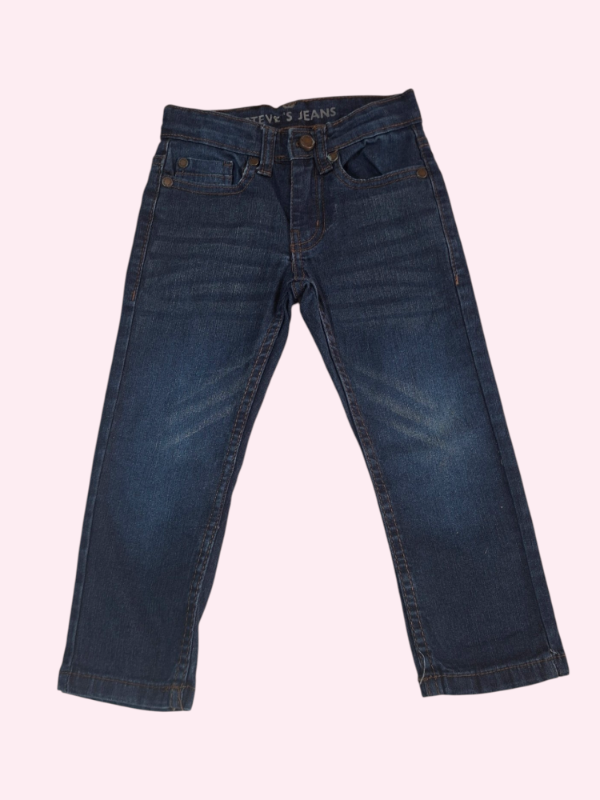 Producto - Jean elastizado azul oscuro desgastado Steve Jeans 2 años