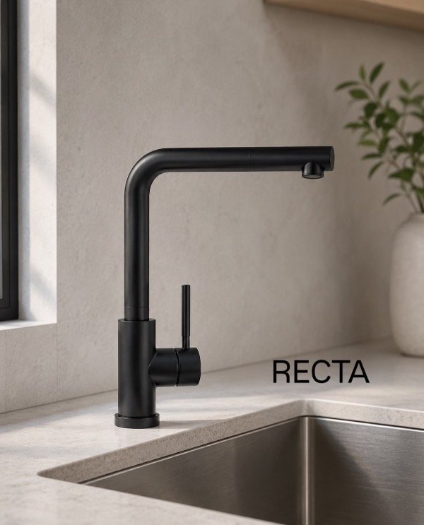Producto - Grifería cuello extensible - Negro mate - RECTA - 2