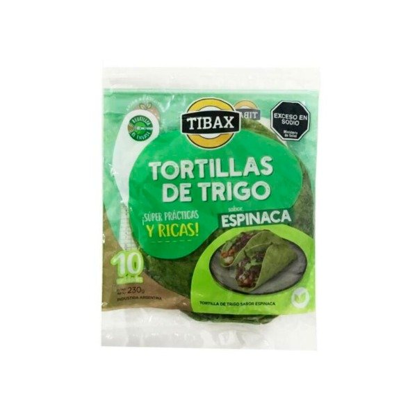 Producto - Tortilla con Espinaca x 230g TIBAX