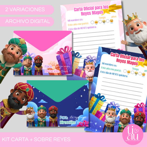 Producto - KIT CARTA + SOBRE REYES MAGOS
