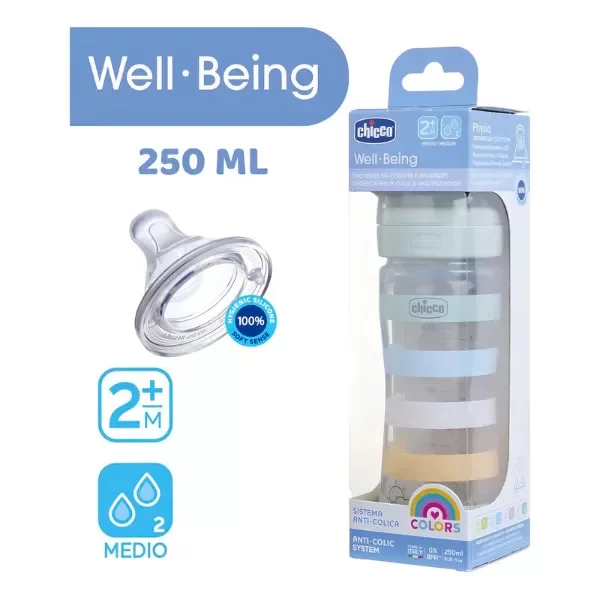 Producto - Chicco - Mamadera Well Being x 250 - 3