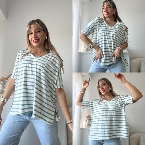 Producto - LINEA KEY Remerón Rayado Sonia