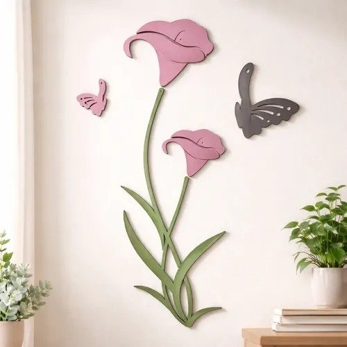 Producto - Cuadro Decorativo Pared Florero Cala Mdf - 0