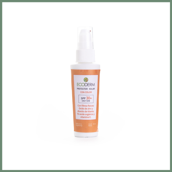 Producto - Protector Solar SPF CON COLOR 30 Protector UVA UVB Ecoderm 60cc