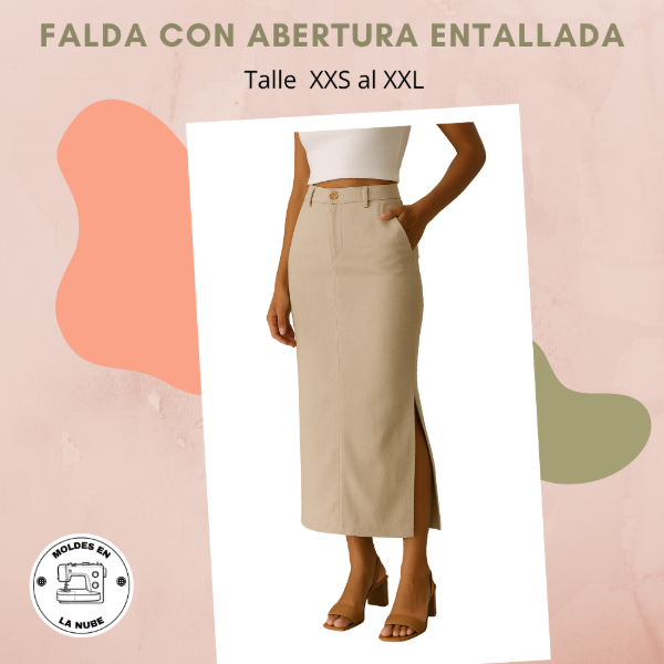 Producto - Falda con Abertura Entallada