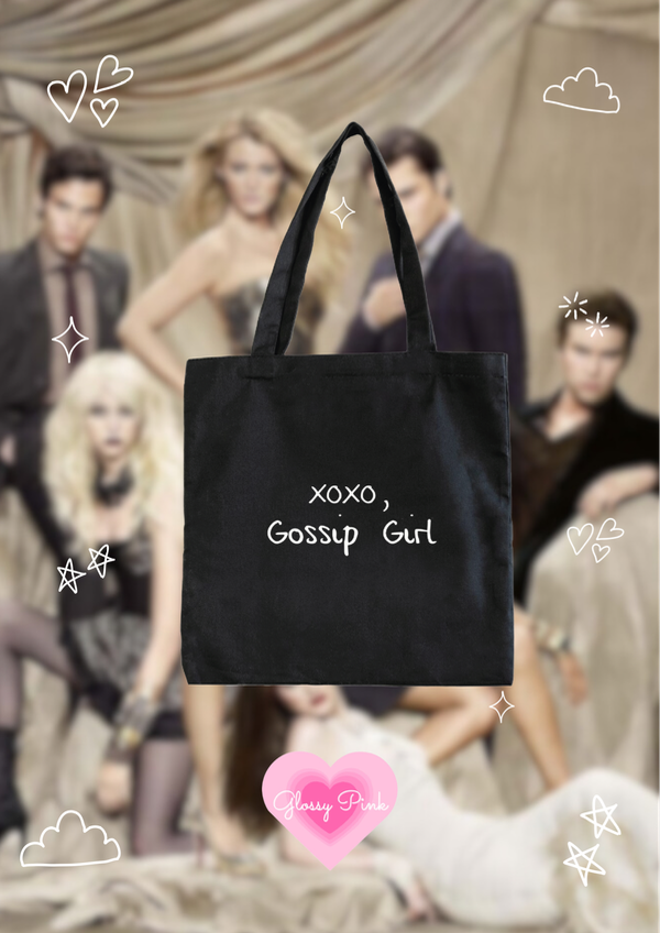 Tote Bag negra Xoxo lienzo