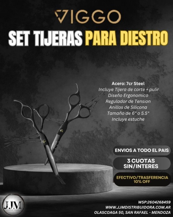 Producto - SET DE TIJERAS VIGGO BLACK