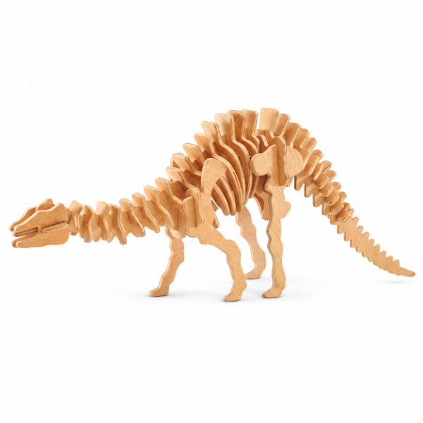 Producto - Dinosaurio Apatosaurio En Madera Rompecabeza 3d De Encastre - 0