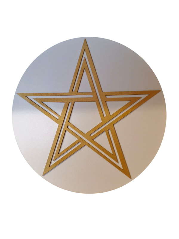 Producto - Cuadro Pentagrama Dorado 34 cm - 1