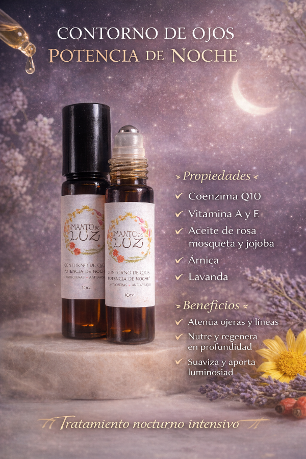 Producto - CONTORNO DE OJOS POTENCIA DE NOCHE - CoEnzima Q10, vit.A y E-