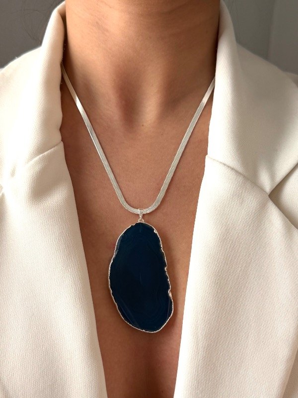 Producto - Collar slice stone blue - 0