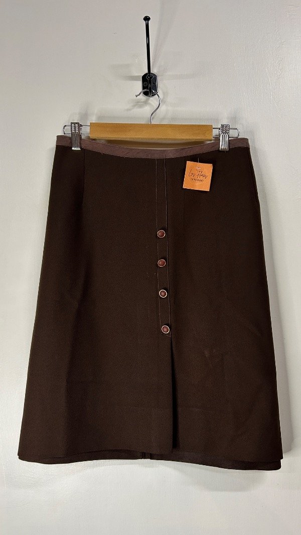 Producto - FALDA MARRÓN BOTONES