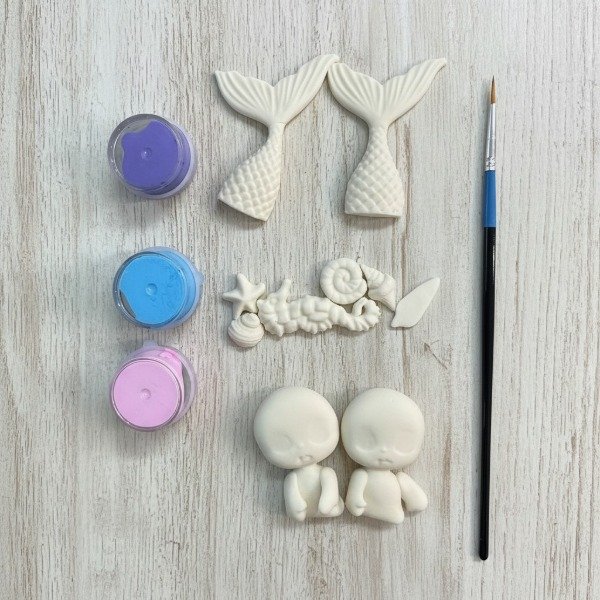 Producto - SET DE FIGURAS EN PORCELANA FRIA ACRILICOS Y PINCEL PARA DECORAR EN CAJA - 8