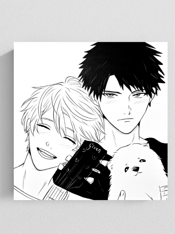 Producto - Cuadro Mafuyu y Uenoyama - Given- (30x30cm)