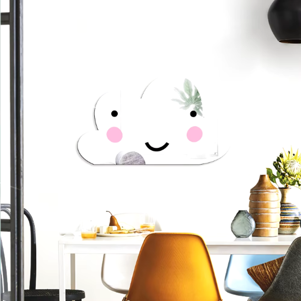Producto - Espejo Autoadhesivo Personalizable Decorativo Niños Nube
