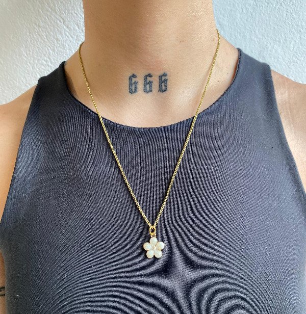 Producto - Collar flor gold 2