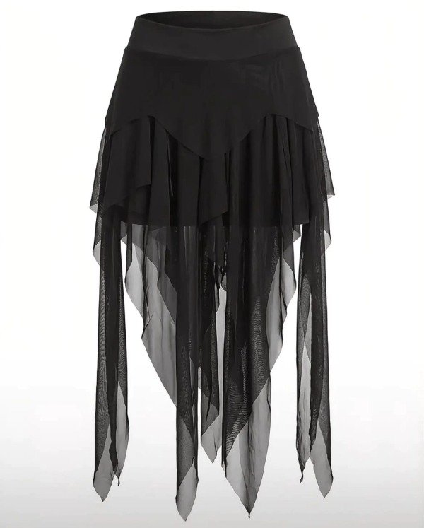 Producto - Falda short con tajos Goth - 0