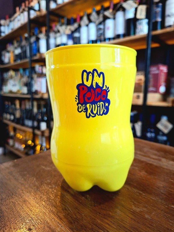 Producto - Vaso De Vidrio Amarillo Diseño Un poco de Ruido 800ml