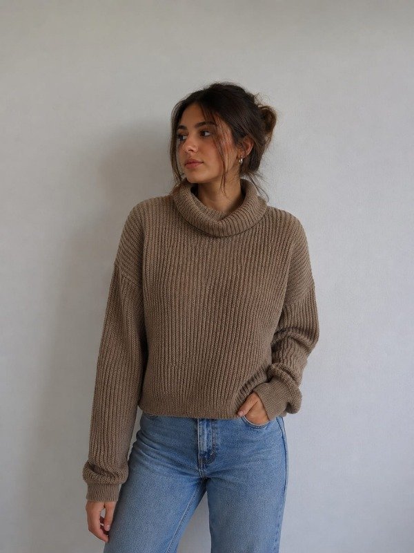 Producto - Sweater corto cuello polera - 2