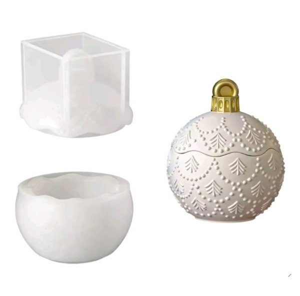 Producto - Molde alhajero esfera navidad puntitos - 1