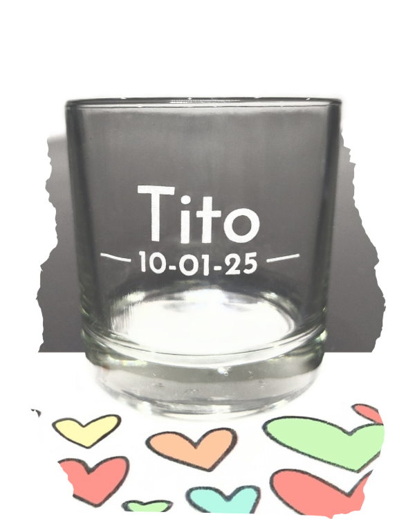 Producto - Vaso de whisky con nombre y fecha