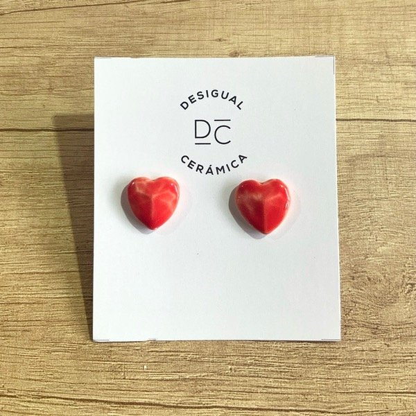 Producto - Aros Corazón rojo