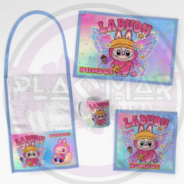 Producto - Plantilla editable set de jardin Labubu