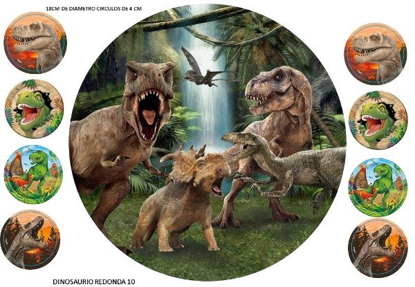 Producto - LAMINA DINOSAURIOS10 REDONDA