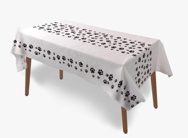 Producto - Mantel friselina estampado huellitas 1,80x1,20mts