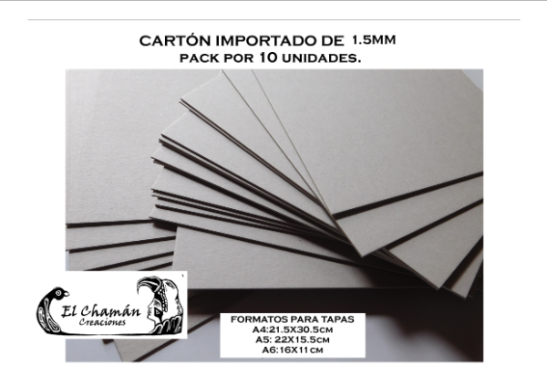 Producto - CARTÓN GRIS IMPORTADO CALIDAD PREMIUM A5 POR 10 UNIDADES