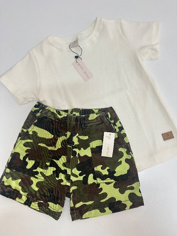 Producto - Short jean y remera wafle 6 años