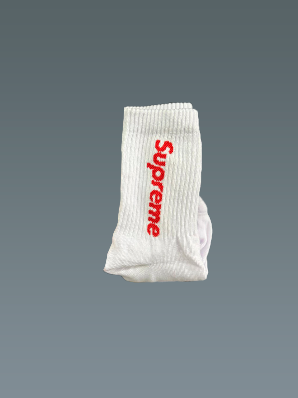 Producto - MEDIA 3/4 SUP. BLANCA / logo Rojo